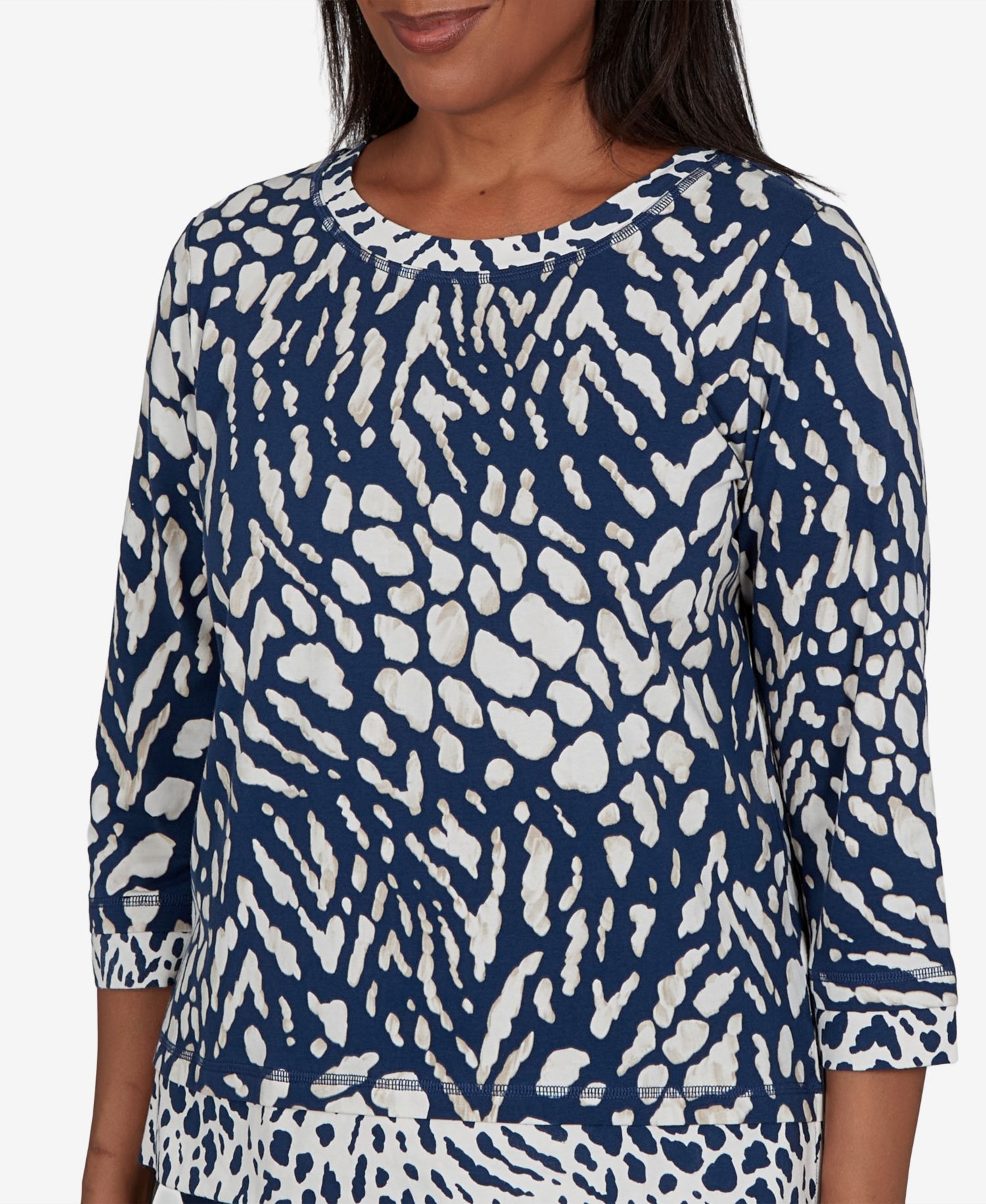 Women's Print 3/4-Sleeve T-Shirt