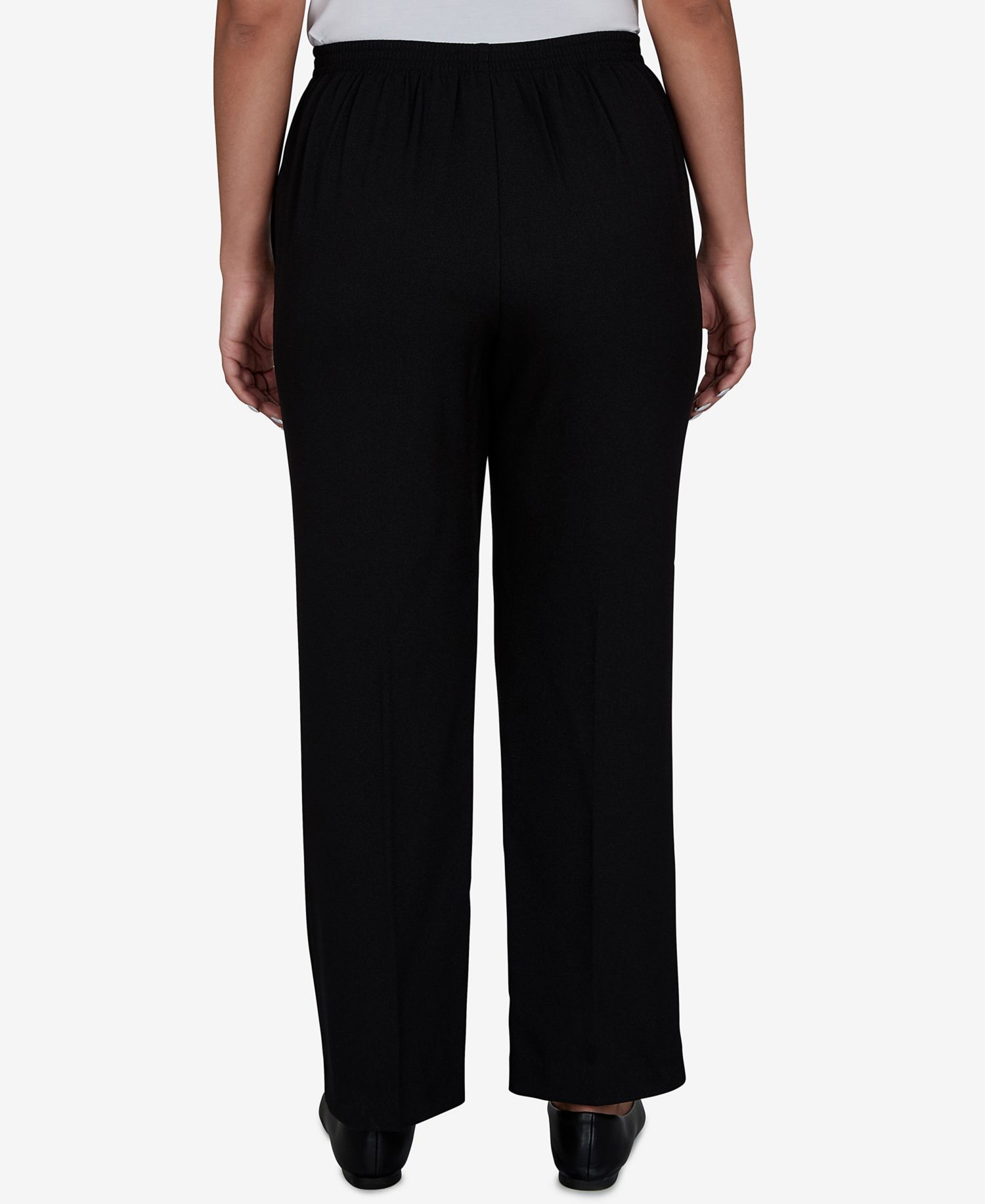 Women's Pull-On Mid-Rise Straight Dress Pants