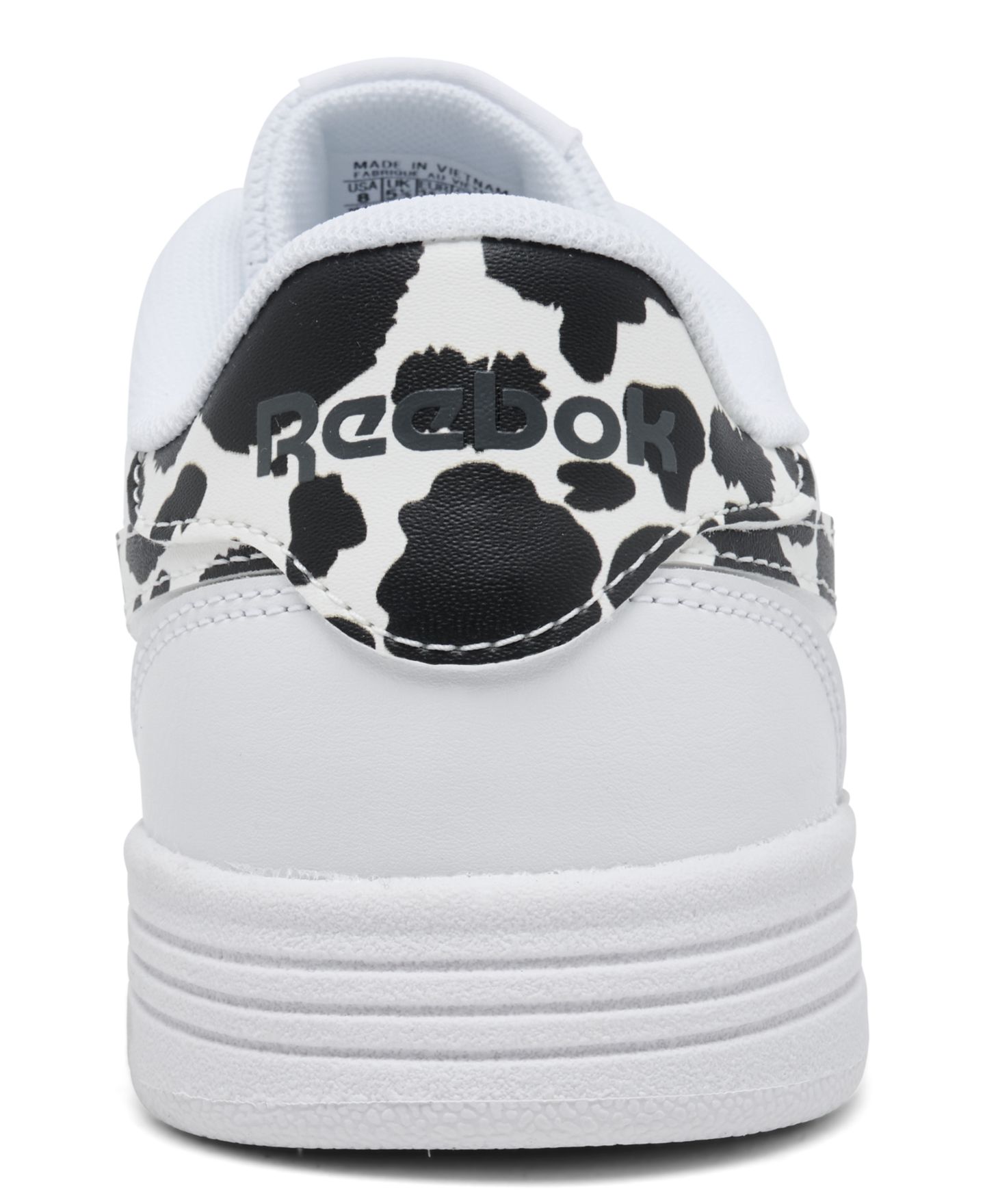 Женские кроссовки Reebok Court Advance Cow Print Lifestyle, цвет: Белый / Чёрный — фото 4