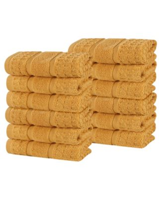 Napa Zero Twist Waffle Honeycomb Plush Soft Absorbent 12-Piece Washcloth Set