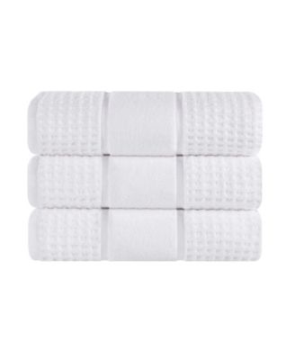 Napa Zero Twist Waffle Honeycomb Plush Soft Absorbent 3-Piece Bath Towel Set