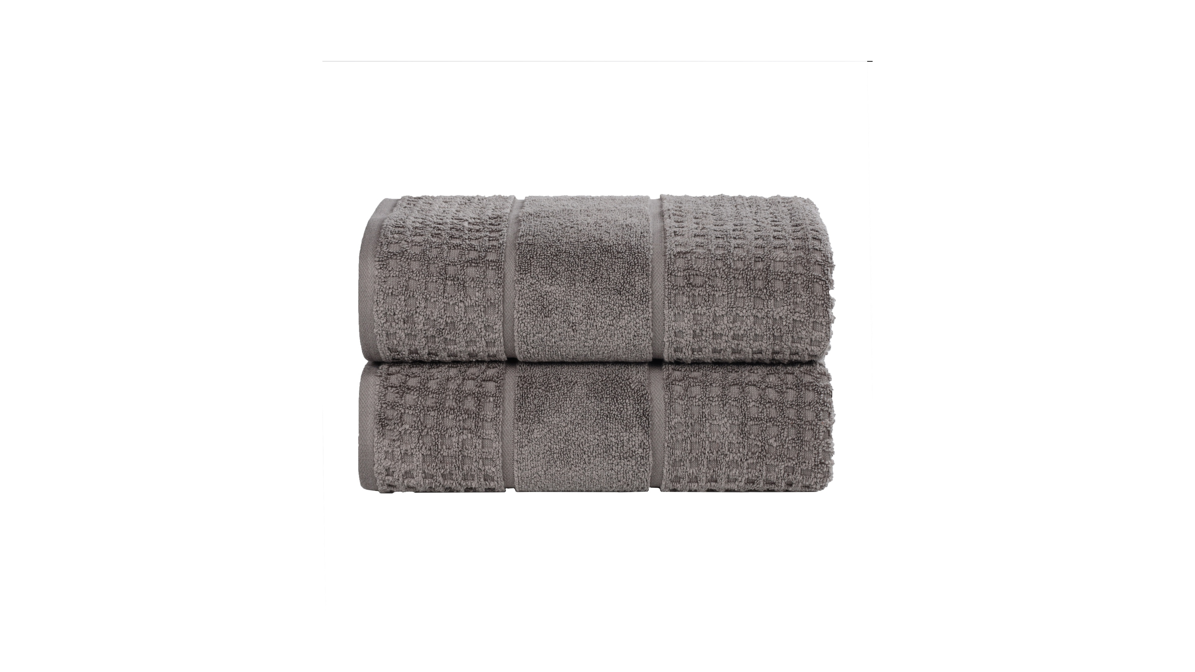 Superior Napa Zero Twist Waffle Honeycomb Plush Soft Absorbent 2-Piece Bath Sheet Set