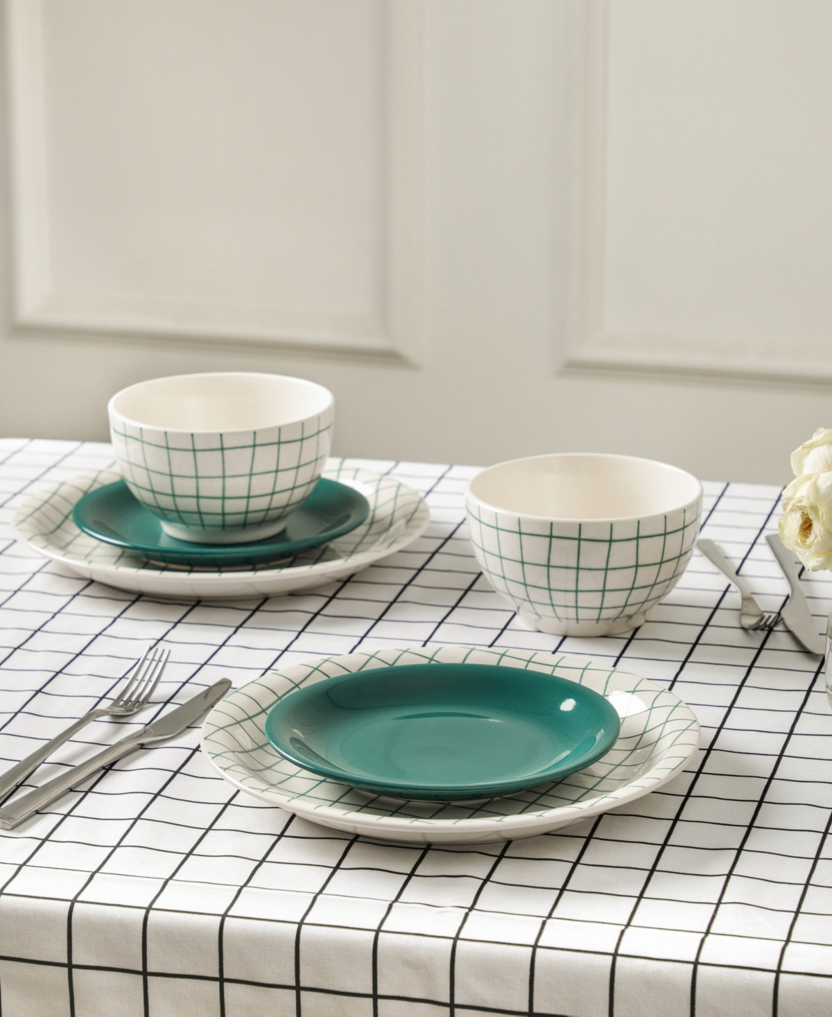 Stone Lain Ash 24-Piece Dinnerware Set, Service for 8