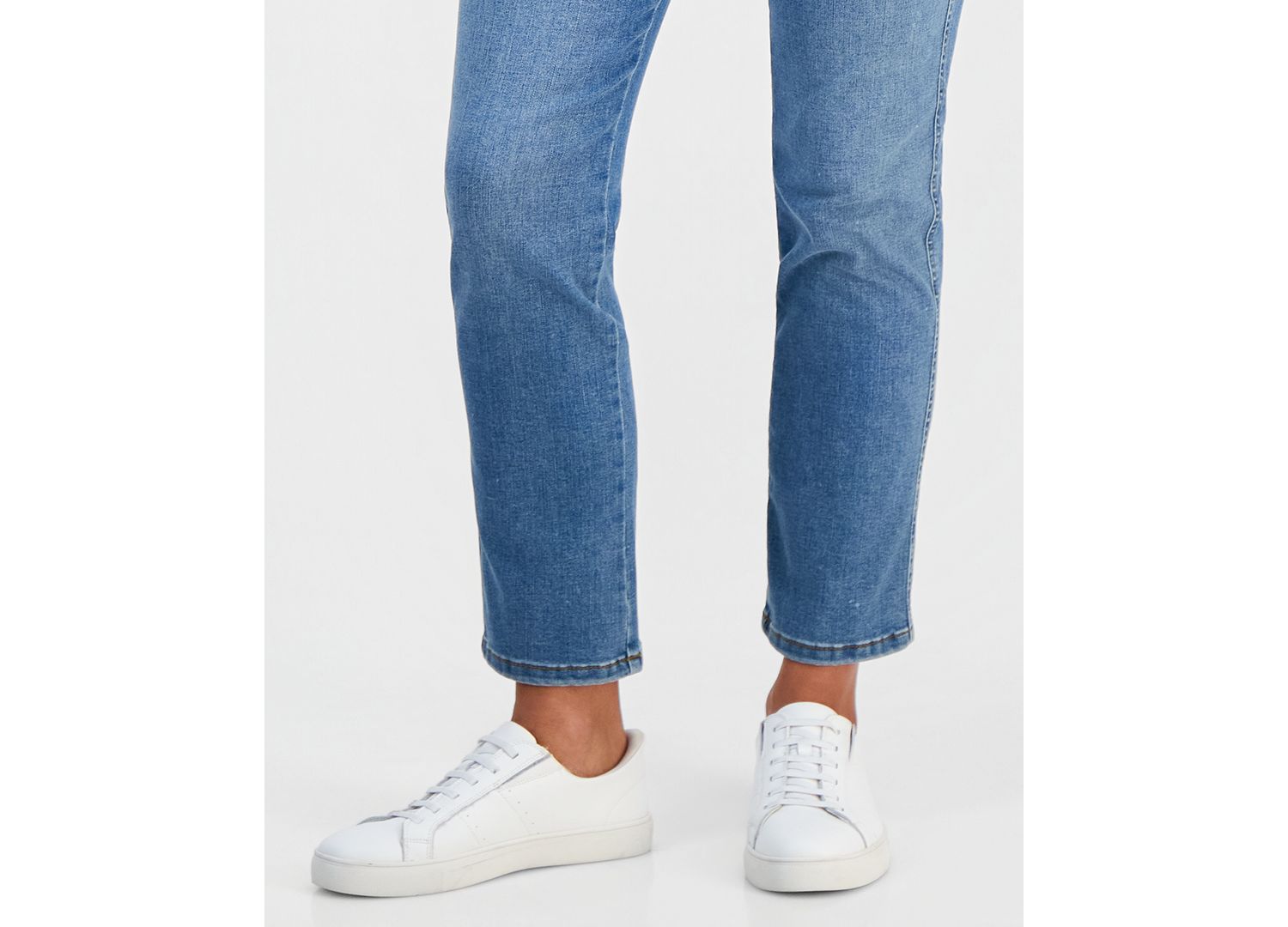 Petite High-Rise Straight-Leg Shaping Jeans