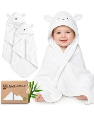 Cuddle Baby Hooded Towel, 2-Pack Baby Bath Towel, Hooded Baby Towels, Baby Beach Towel for Newborn, Kids