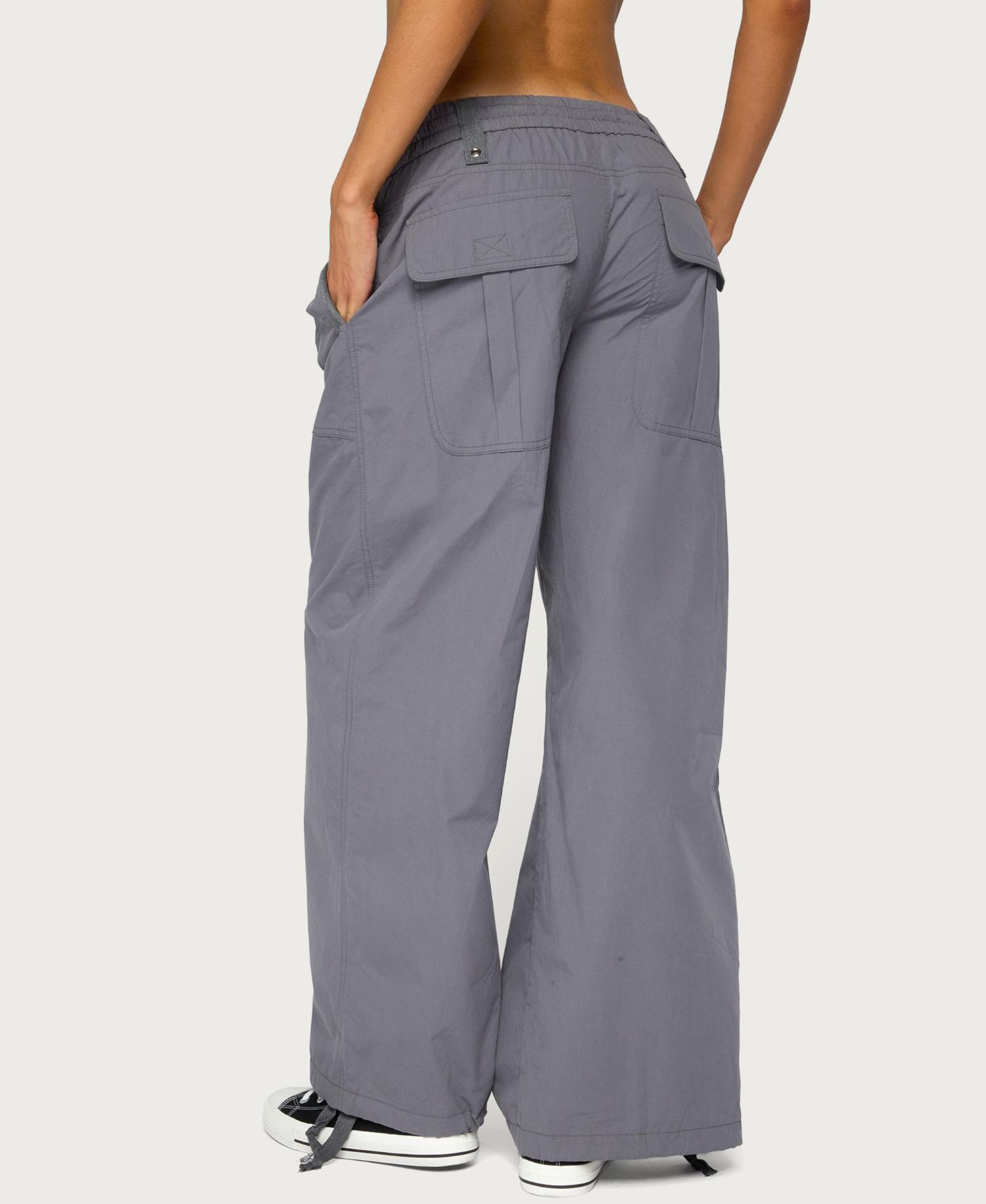 Women's Kathleen Cargo Wide-Leg Low-Rise Pants