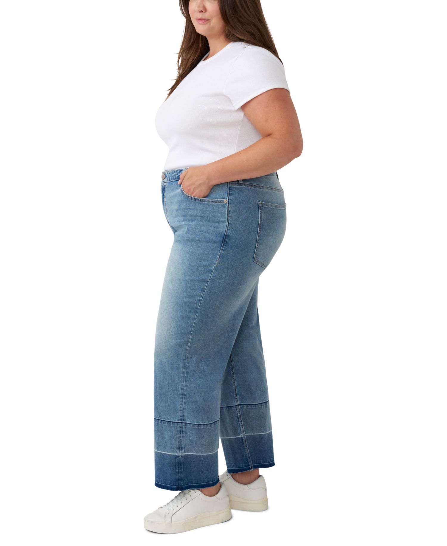 Plus Size High-Rise Wide-Leg Jeans