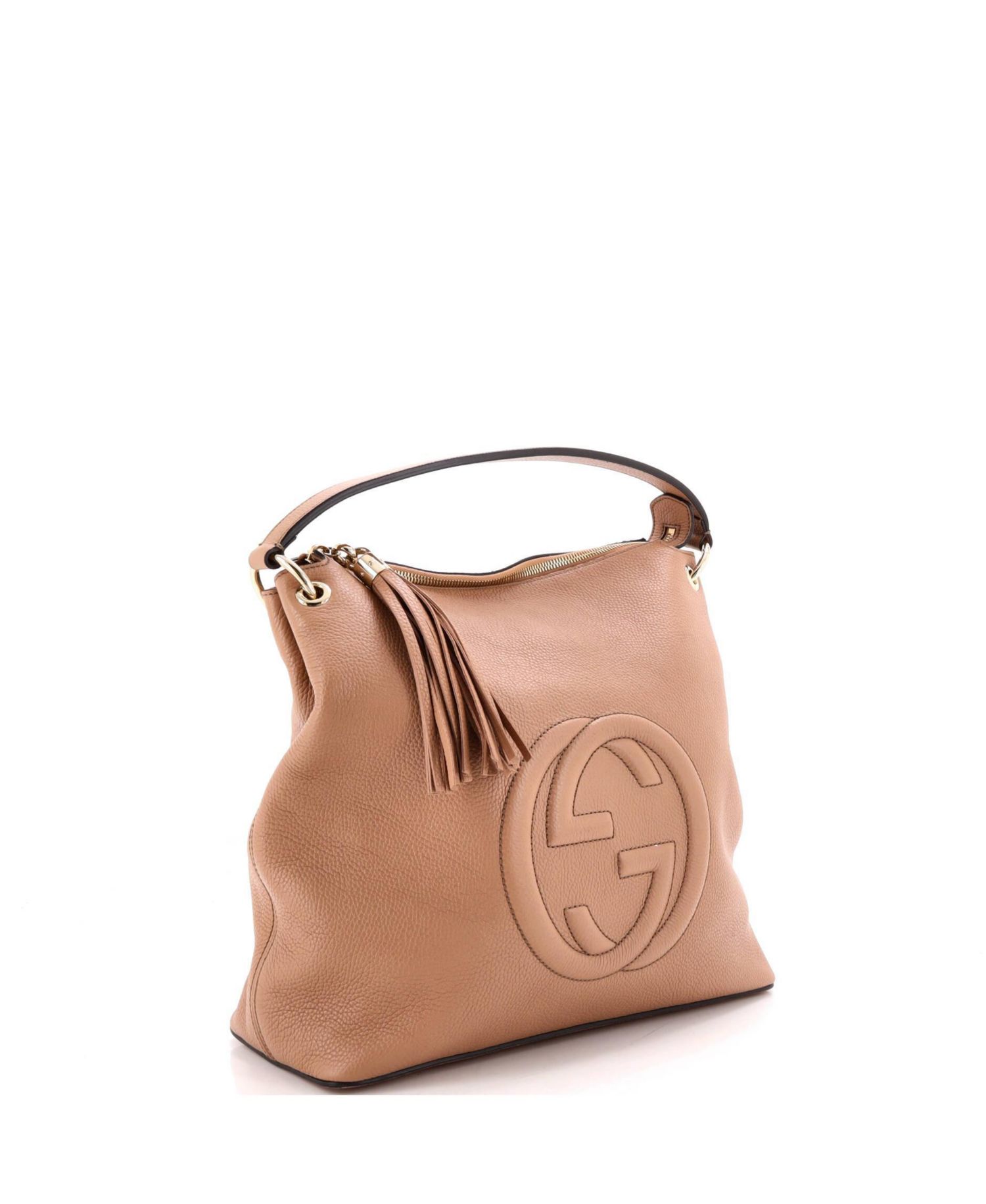 Large Soho Convertible Hobo Leather