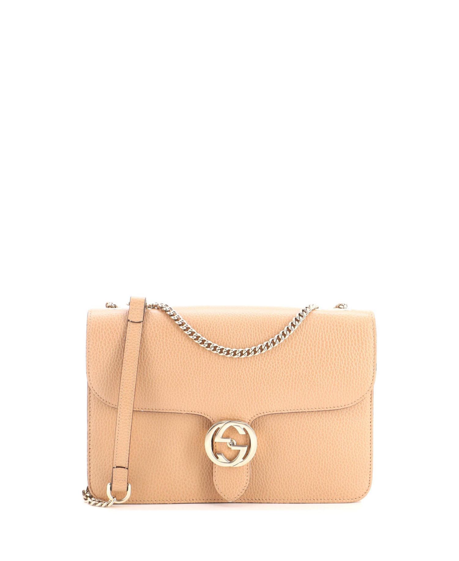 Medium Interlocking Shoulder Bag Leather