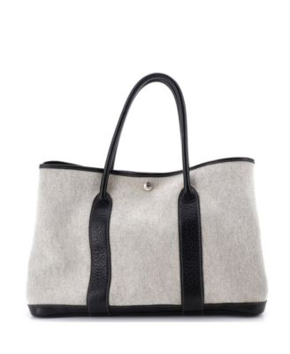 Pre-Owned Hermes 36 Garden Party Tote Toile and Leather