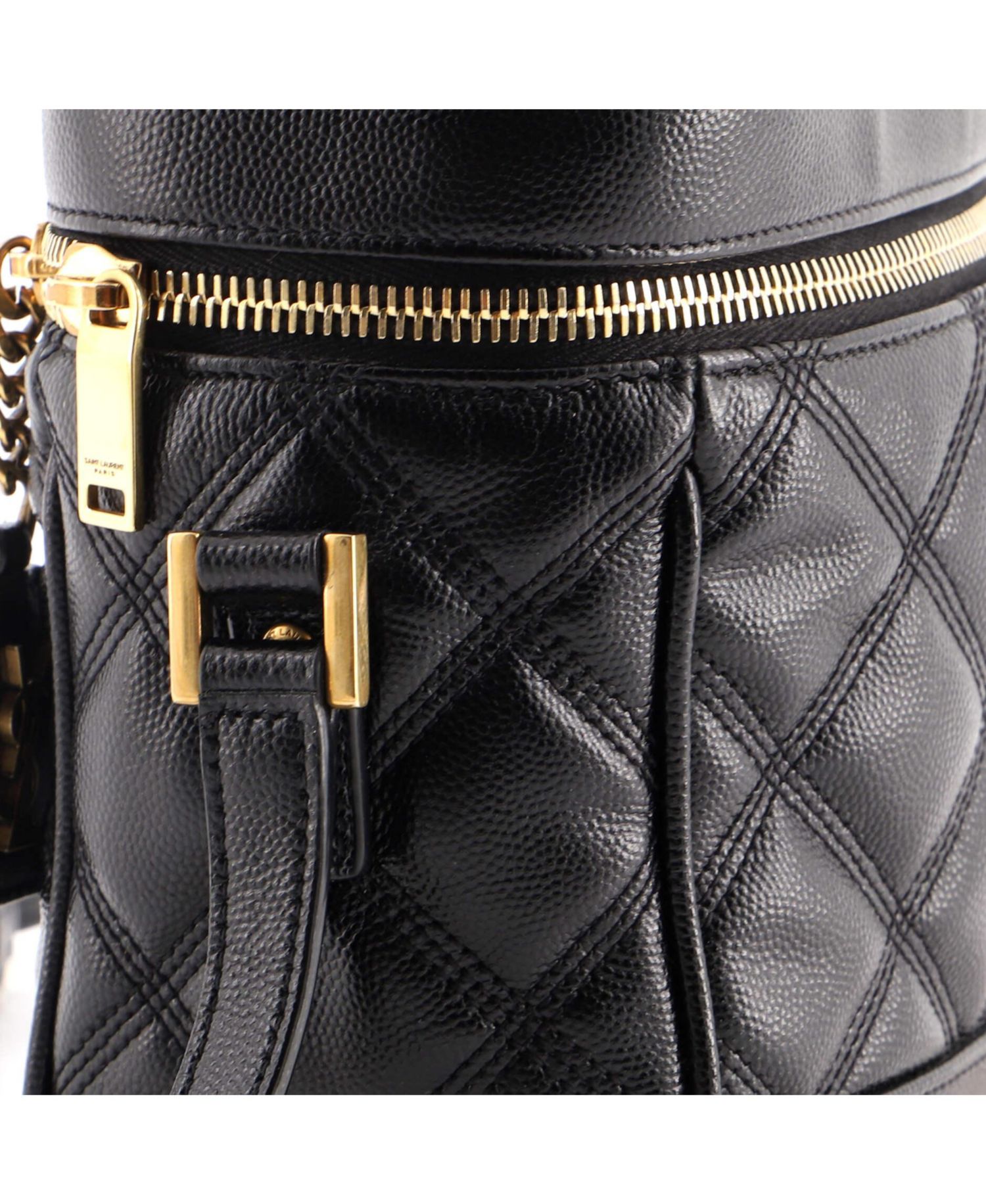 80's Vanity Bag Quilted Leather