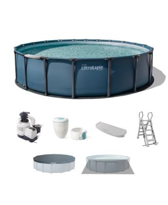 UltraLuxe 20ft x 52in Above Ground Pool, Sand Pump, and Saltwater System