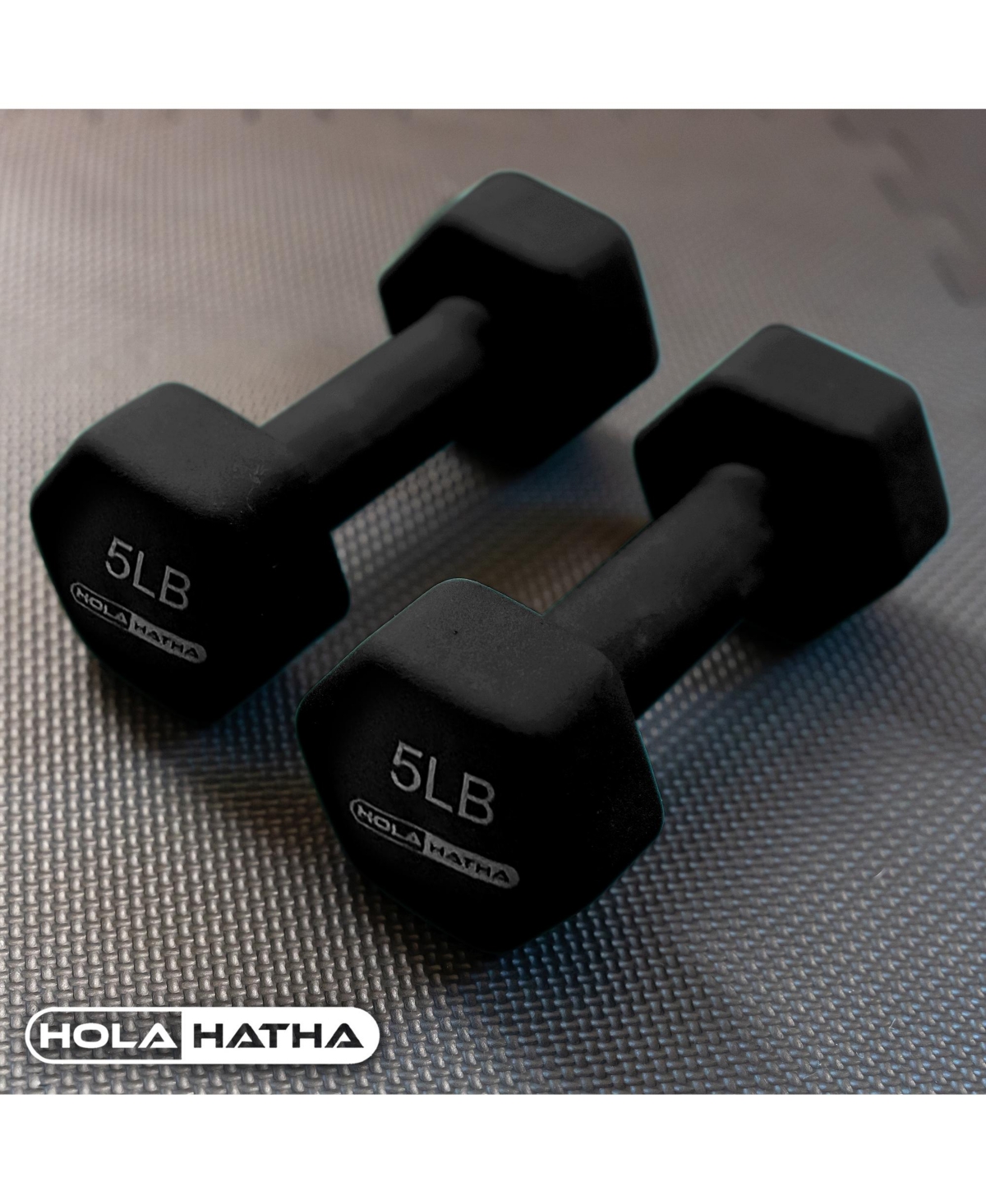 HolaHatha 146 Pound Neoprene Dumbbell Full Body Weight Set with Storage Rack