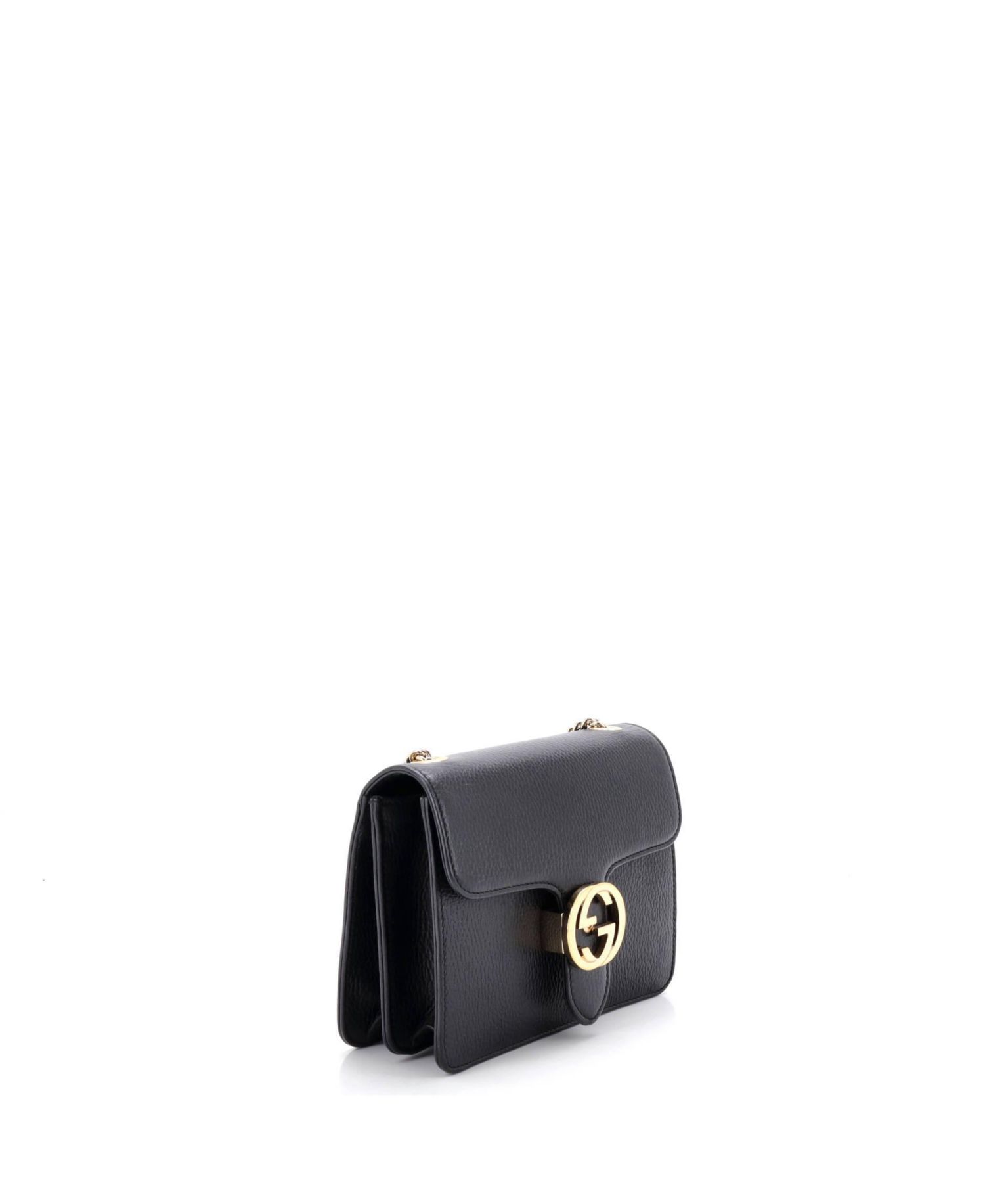 Small Interlocking Shoulder Bag Leather