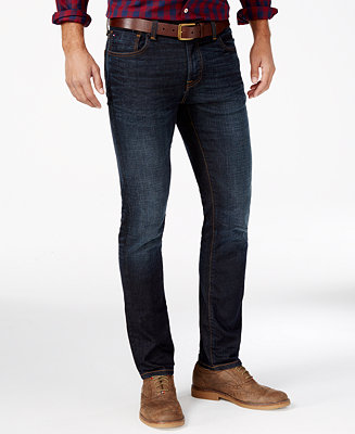 Tommy Hilfiger Men's Slim-Fit Dark Wash Jeans, Created for Macy's ...