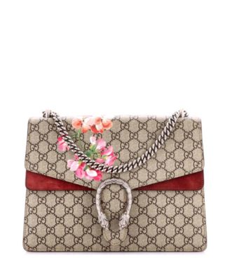 Medium Dionysus Bag Blooms Print GG Coated Canvas