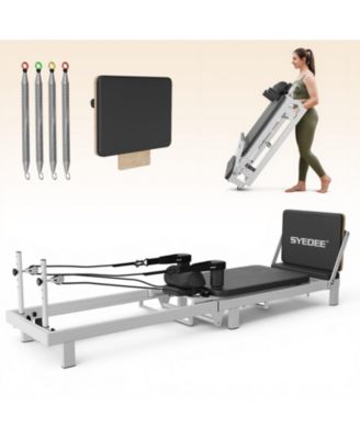 86.6” Foldable Pilates Equipment, Pilates Reformer Machine Suitable For Height Over 5'7 '', Pilates Exercise Equipment with Jump Board