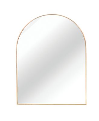 Metal Framed Arched Mirror 30x36 Inch Modern Wall Mounted Vanity Mirror Minimalist Elegant Decorative Bathroom Mirror for Home Wall Decoration