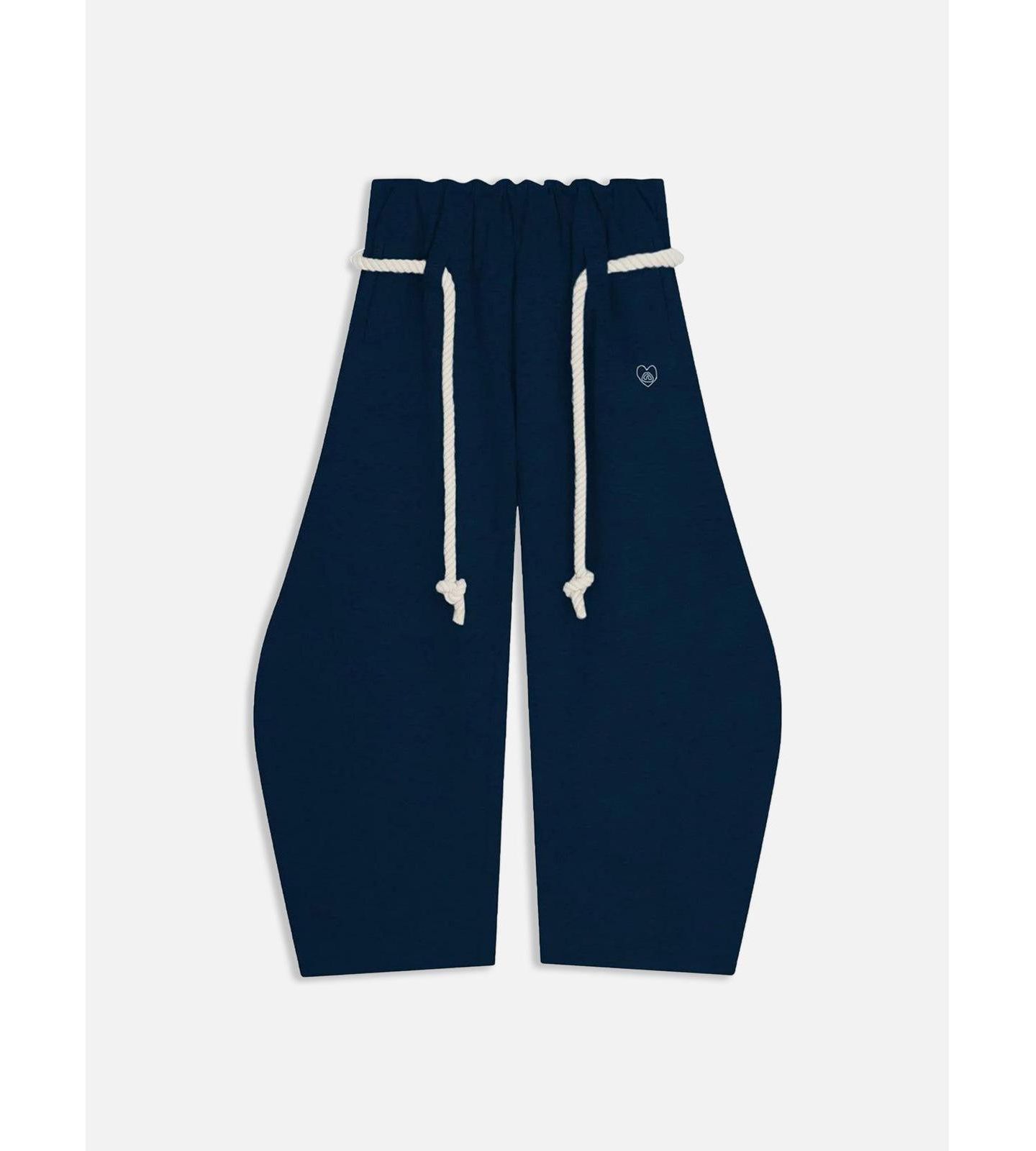 Женские брюки AELFRIC EDEN Barrel Rope-Drawstring Sweatpants, цвет: Тёмно-синий — фото 4