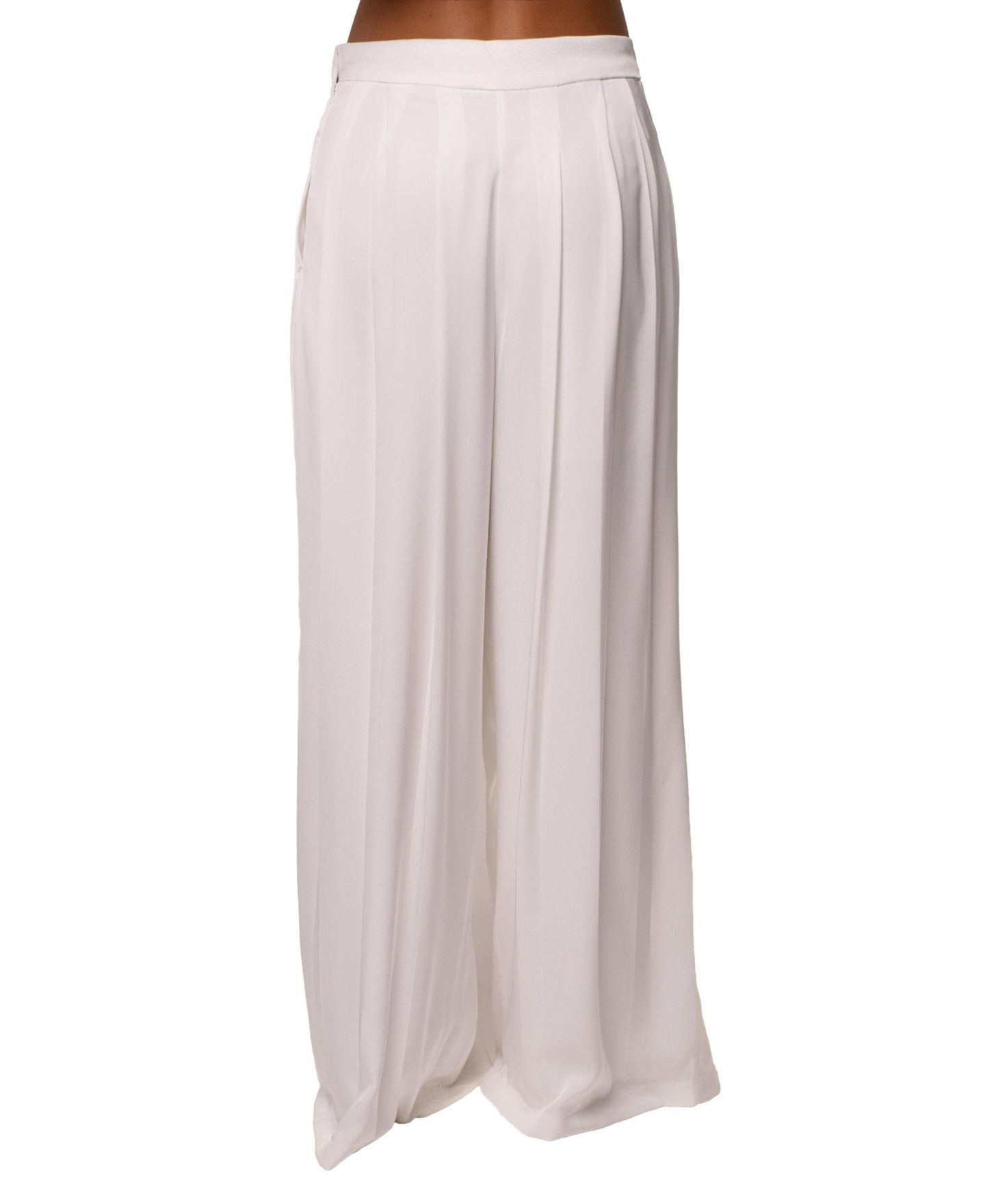 Женские брюки JLUXLABEL Clara Wide Leg Pleated Trousers, цвет: Слоновая кость — фото 4