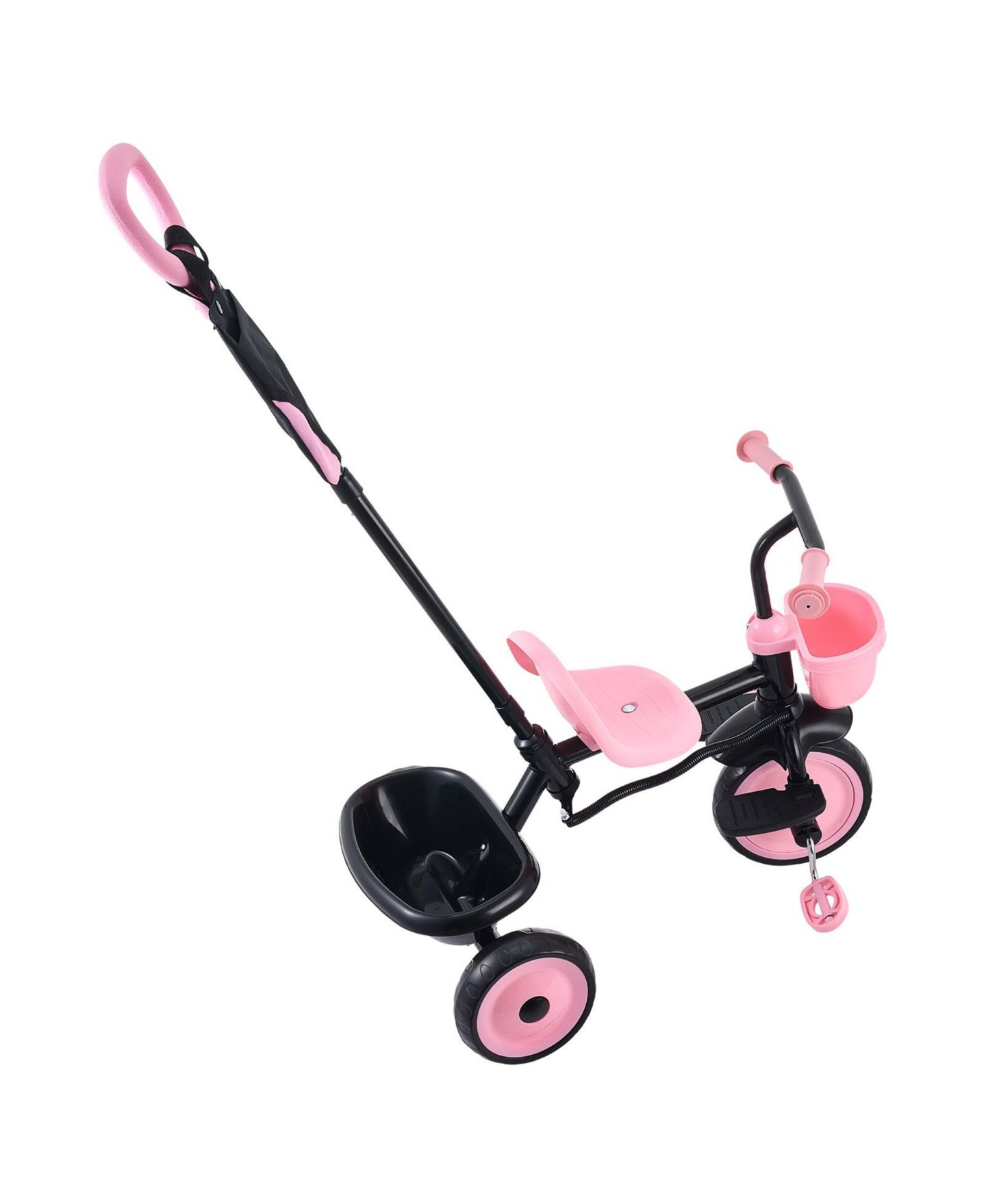 Детская игрушка SEVORLEY Toddler 2-in-1 Convertible Tricycle with Parent Push Handle, 55 lb. Capacity, Ages 1.5+, цвет: Розовый — фото 10