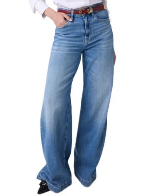 Women's Bellagio High-Rise Wide-Leg Stretch Denim Jeans