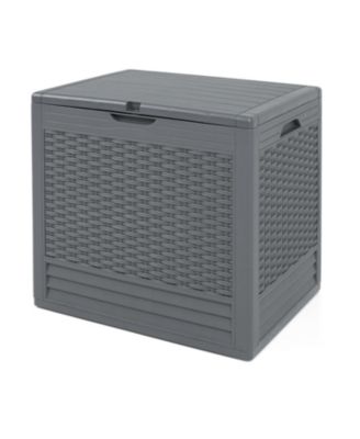 25-Gallon Rattan-Look Deck Box for Package Drops and Patio Gear