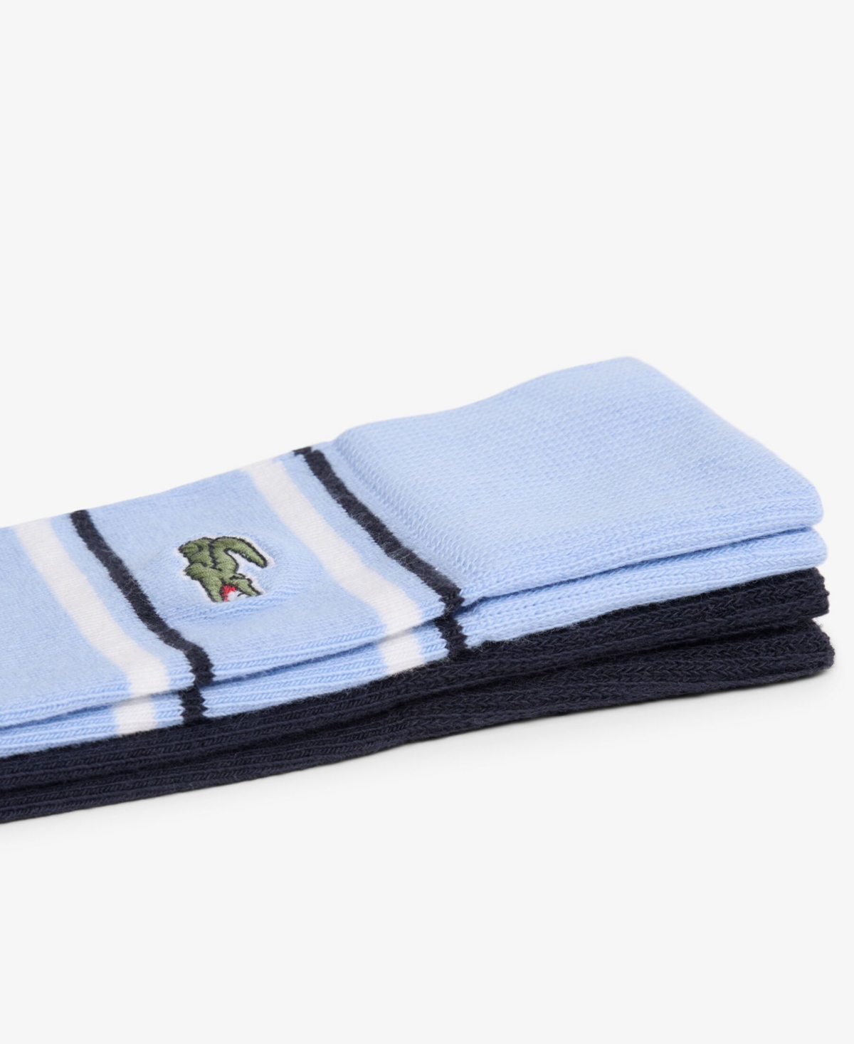 Lacoste Men's Ribbed Crew Socks, 2-Pack