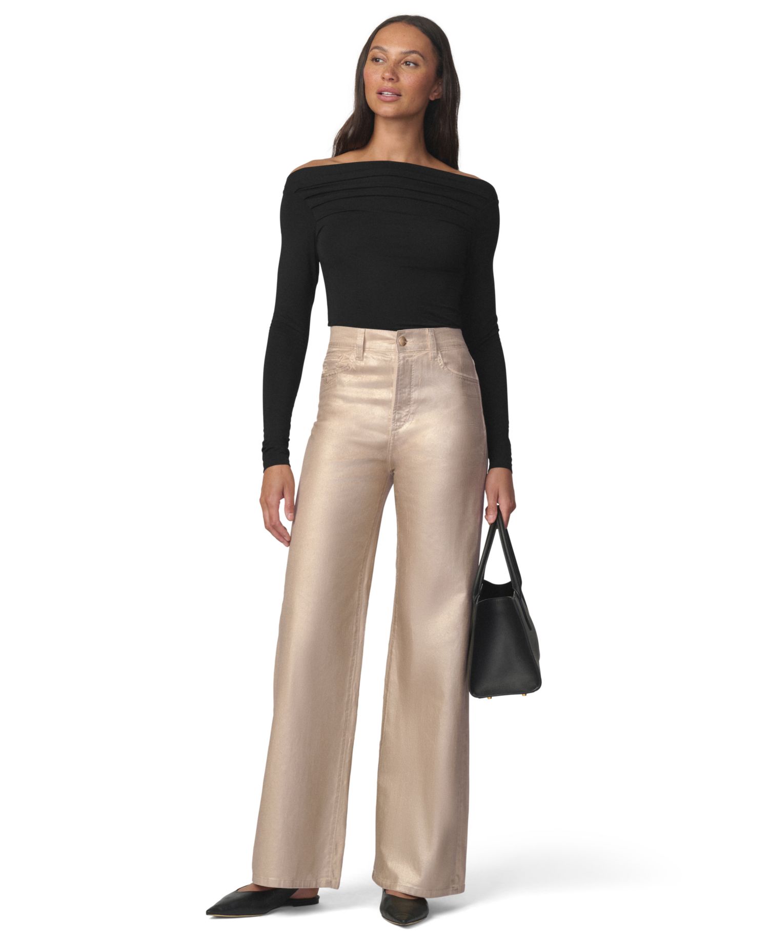 Women's Pleated Off-The-Shoulder Blouse