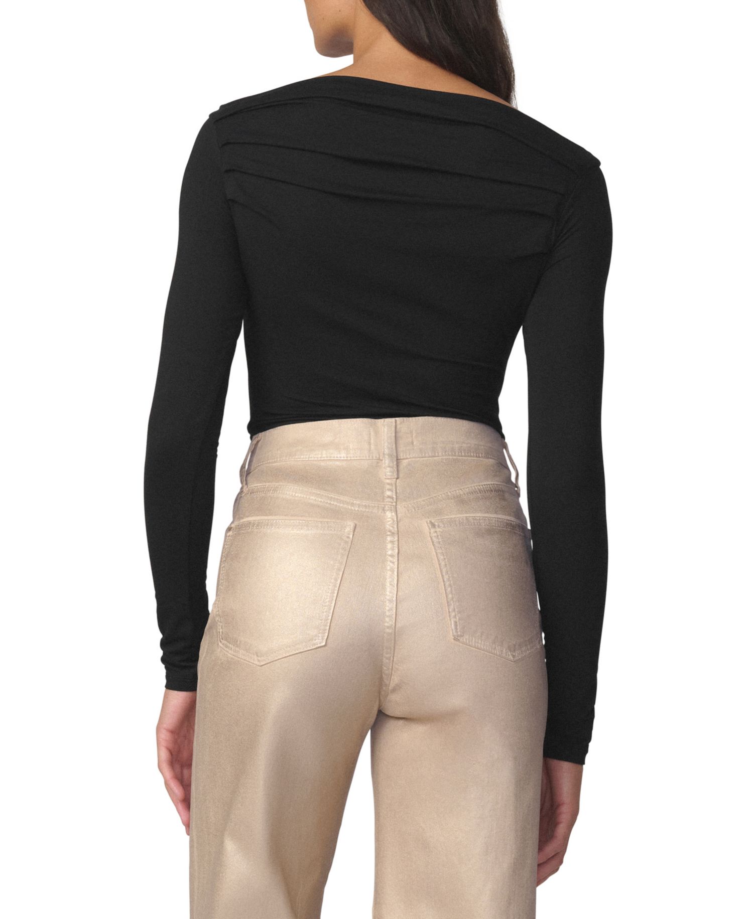 Women's Pleated Off-The-Shoulder Blouse