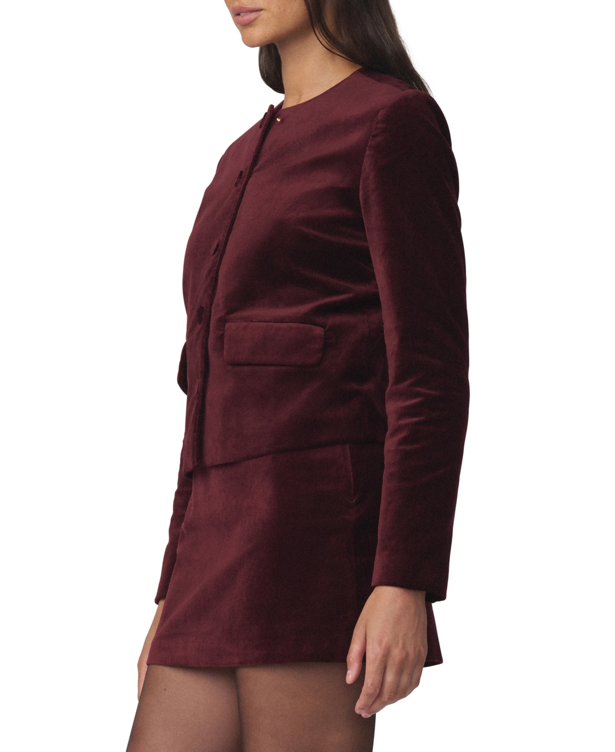 Joe's Jeans Women's Lady Velvet Crewneck Jacket