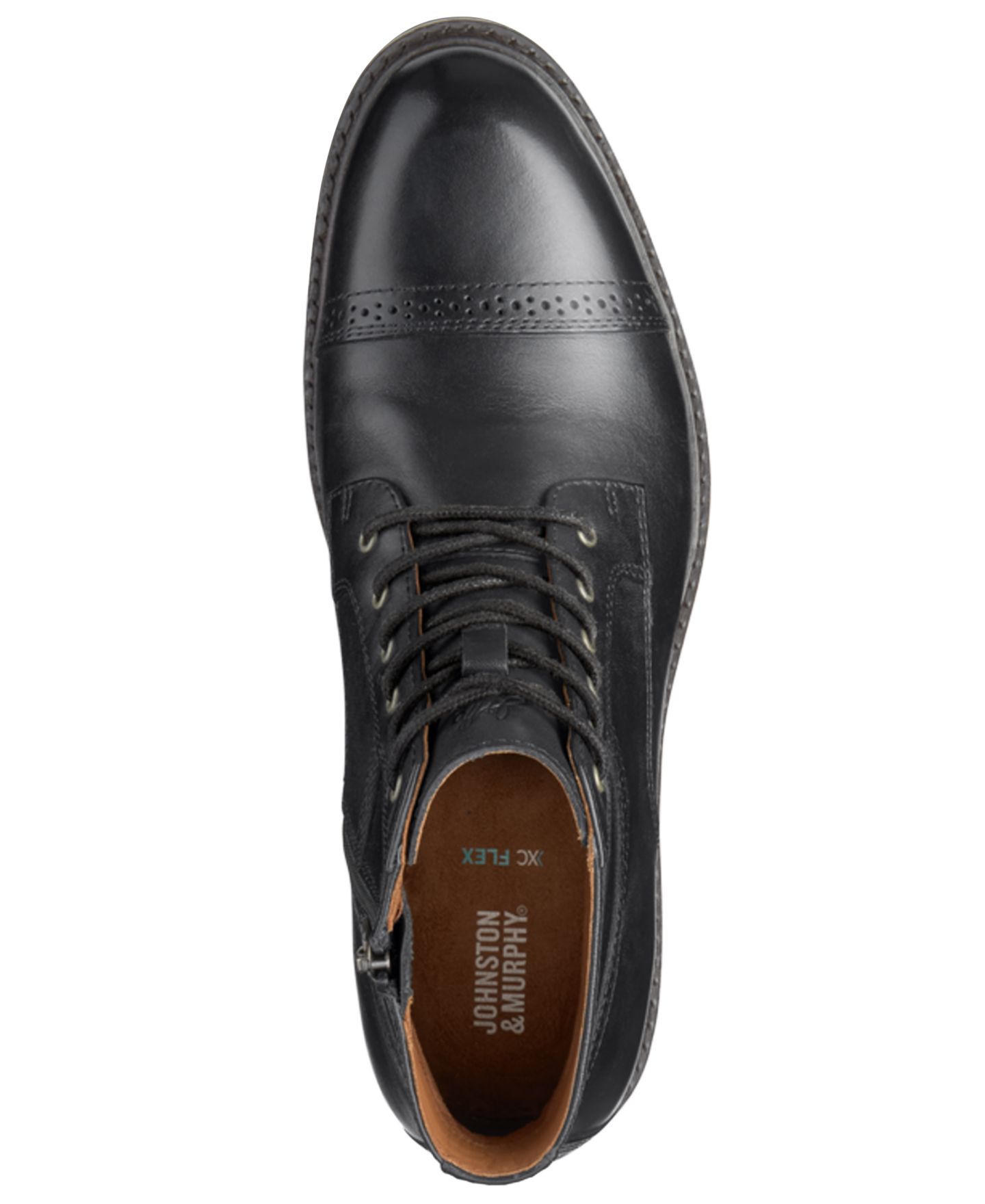 Мужские ботинки Johnston & Murphy Keegan Round-Toe Inside Zipper, цвет: Чёрный — фото 4
