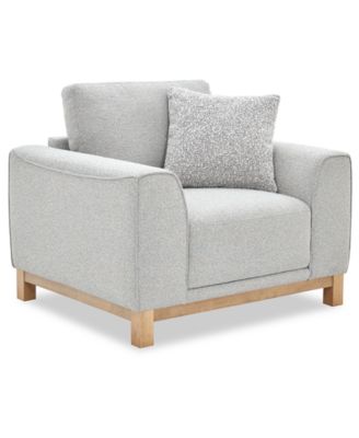 Camelle Boucl&eacute; Accent Pillow Fabric Chair