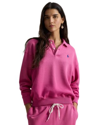 Women's Polo-Collar Fleece Pullover