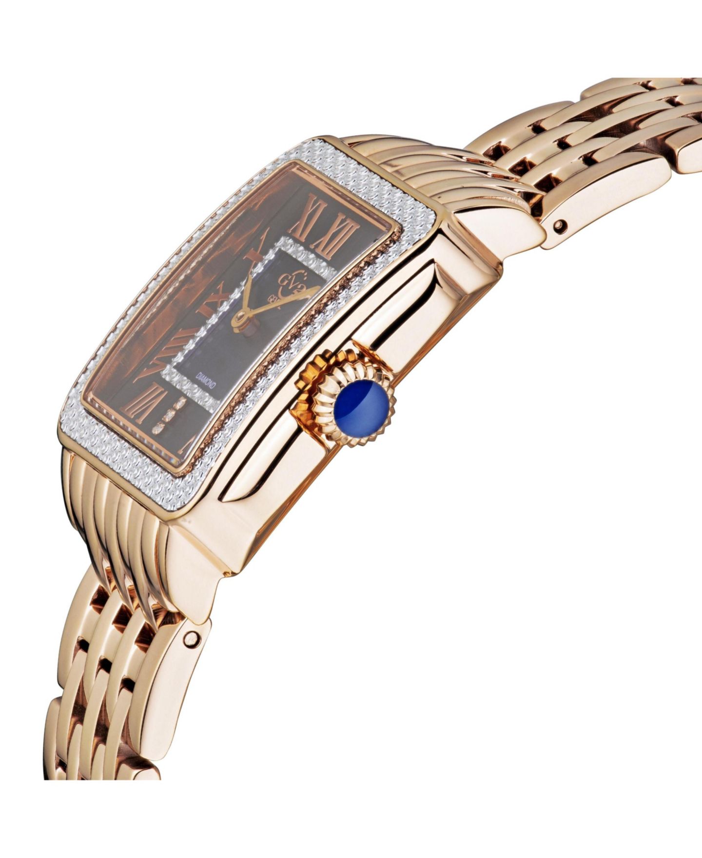 Женские часы GV2 by Gevril Padova Swiss Quartz IP Rose Stainless Steel Bracelet Diamond Watch — фото 2