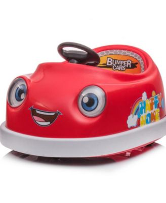 Ride on Car for Kids - 12V Dual Drive Bumper Car, 1-6 Years Old, Pushrod, Dinner Plate, USB BT Music, Rocking Horse Mode, Anti-Collision Bumper