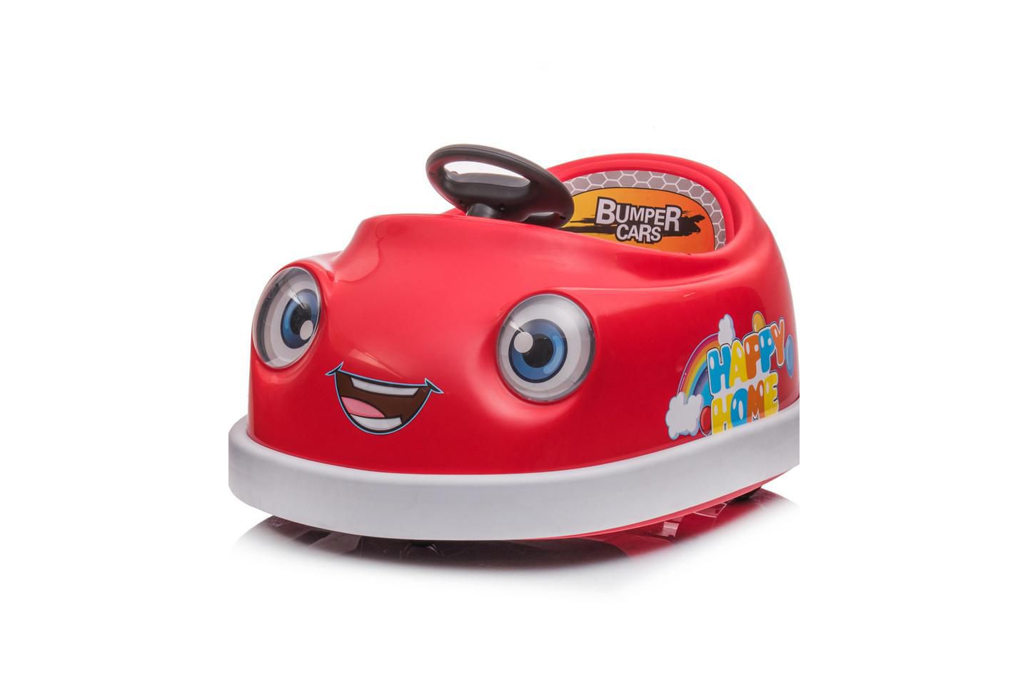 Детская игрушка YOBTOP Ride on Car for Kids - 12V Dual Drive Bumper Car, 1-6 Years Old, Pushrod, Dinner Plate, USB BT Music, Rocking Horse Mode, Anti-Collision Bumper, цвет: Красный — фото 1