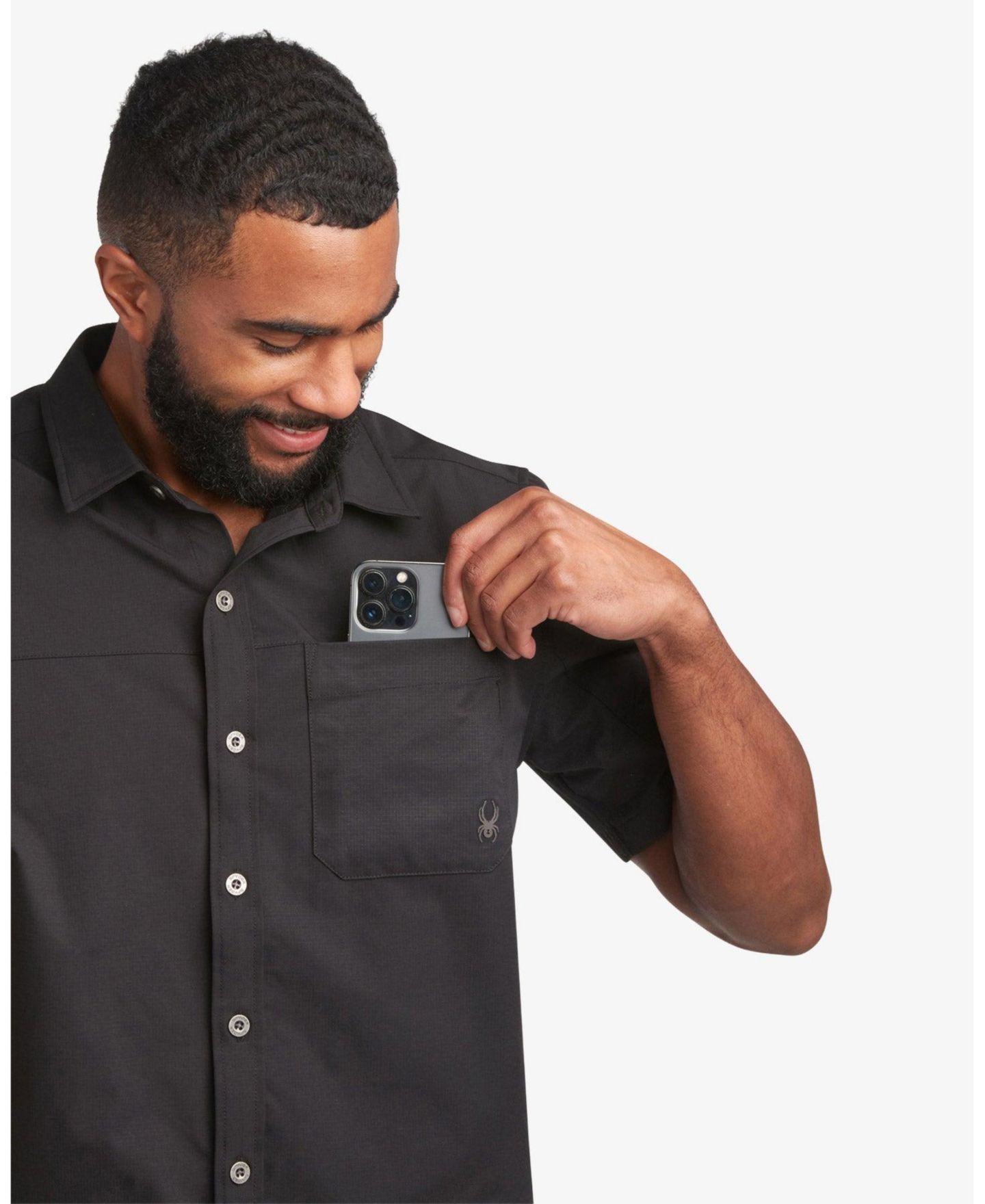 Мужские шорты Spyder Short Sleeve Ripstop, цвет: Чёрный — фото 4