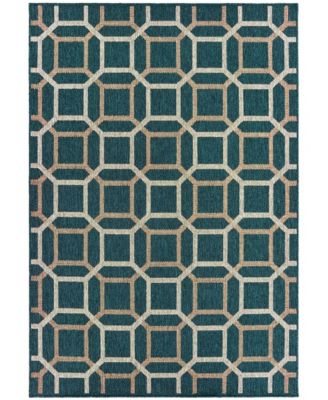 Latitude 806B Blue Area Rug