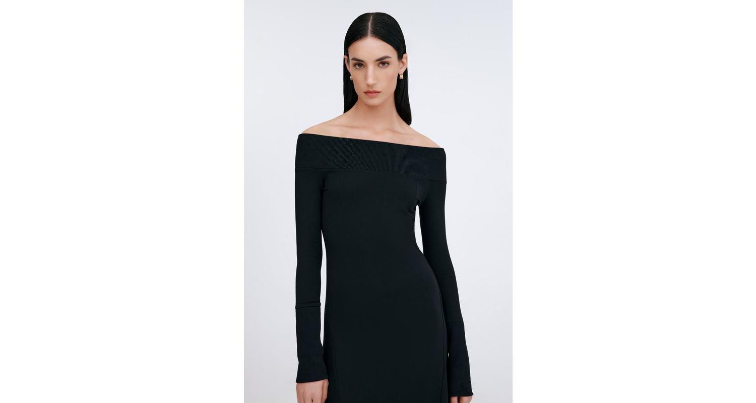 Women's Tilly Boat-Neck Ribbed-Detail A-Line Casual Midi Dress