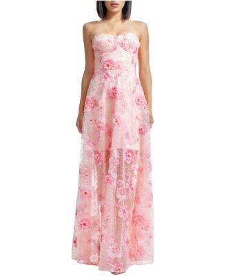 Women's Connor Strapless Sweetheart 3D-Floral Gown