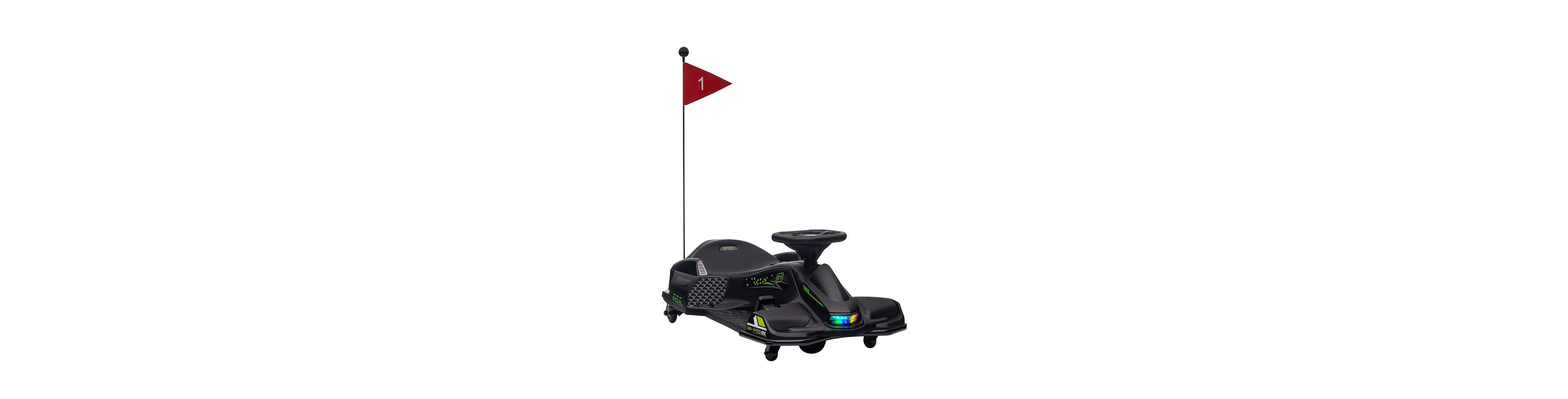 Yobtop 12V Electric Drifting Go Kart with Music & Lights, 110-Lb. Capacity, Ages 8-12