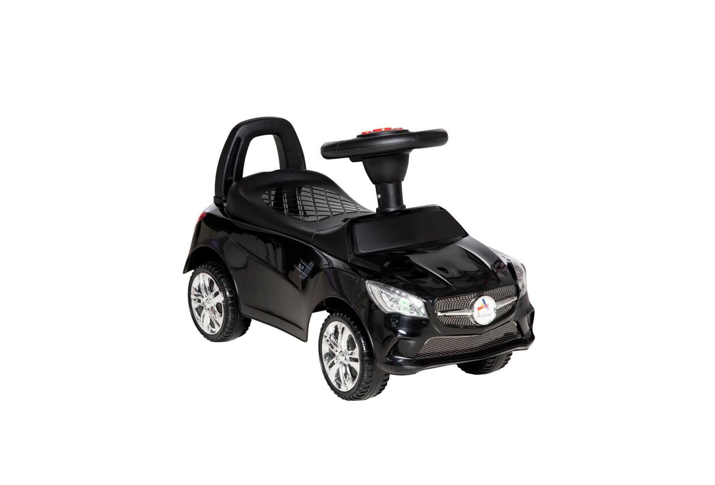Детская игрушка YOBTOP Kids Ride On Push Car - Foot-to-Floor Walking Sliding Toy Car for Toddler with Working Horn, Music, Headlights and Storage, цвет: Чёрный — фото 1
