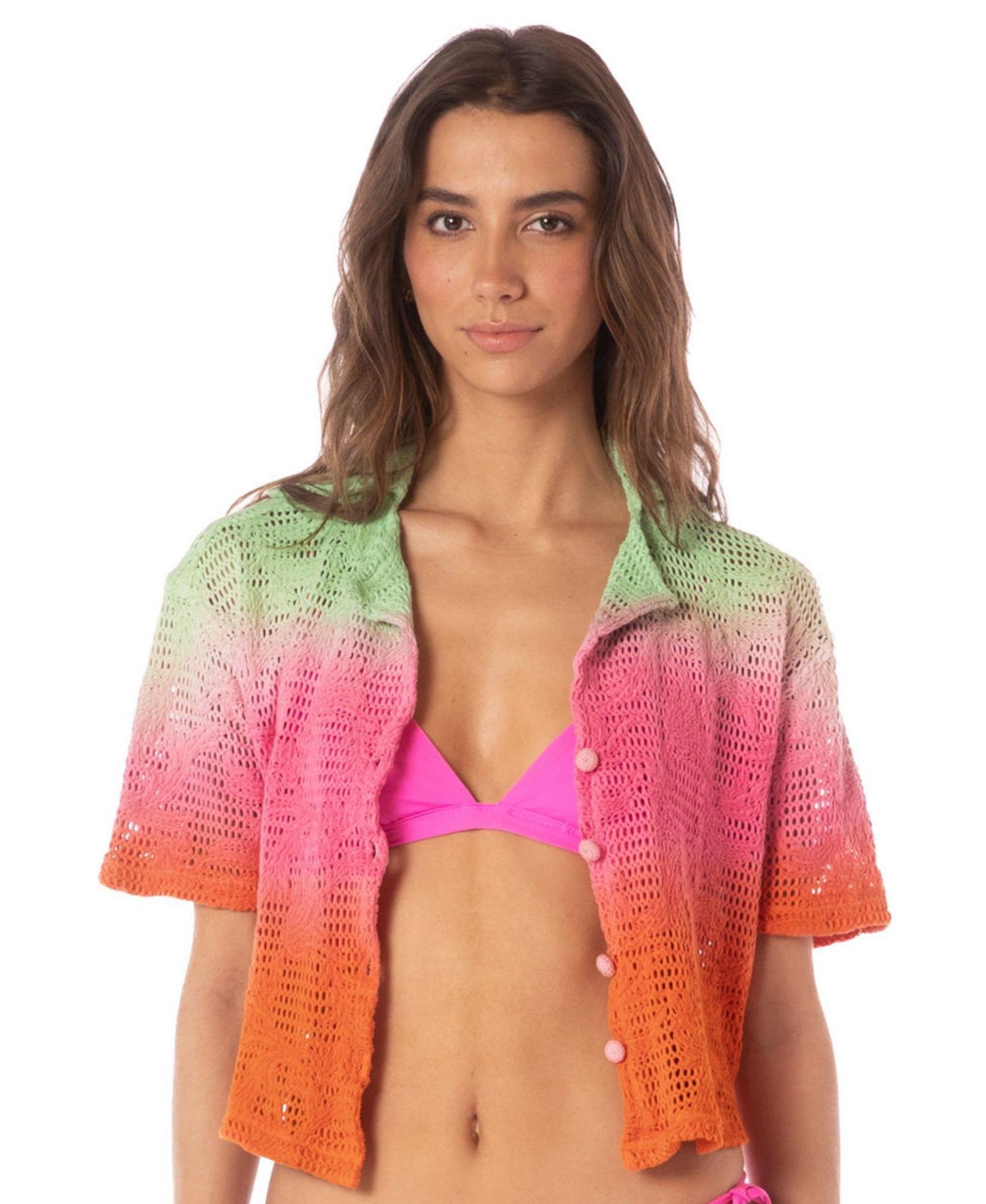 Women's Kyrie Tie-Dye Cropped 3/4-Sleeve Shirt