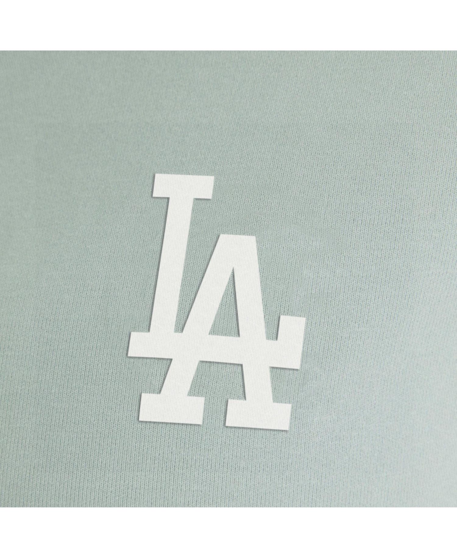 Women's Sage Green Los Angeles Dodgers Oversized Clutch Tri-Blend Half-Zip Pullover Sweatshirt