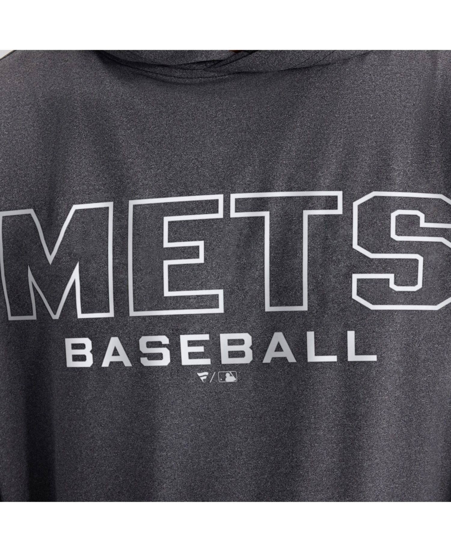 Men's Charcoal New York Mets Clutch Long Sleeve Hooded T-Shirt