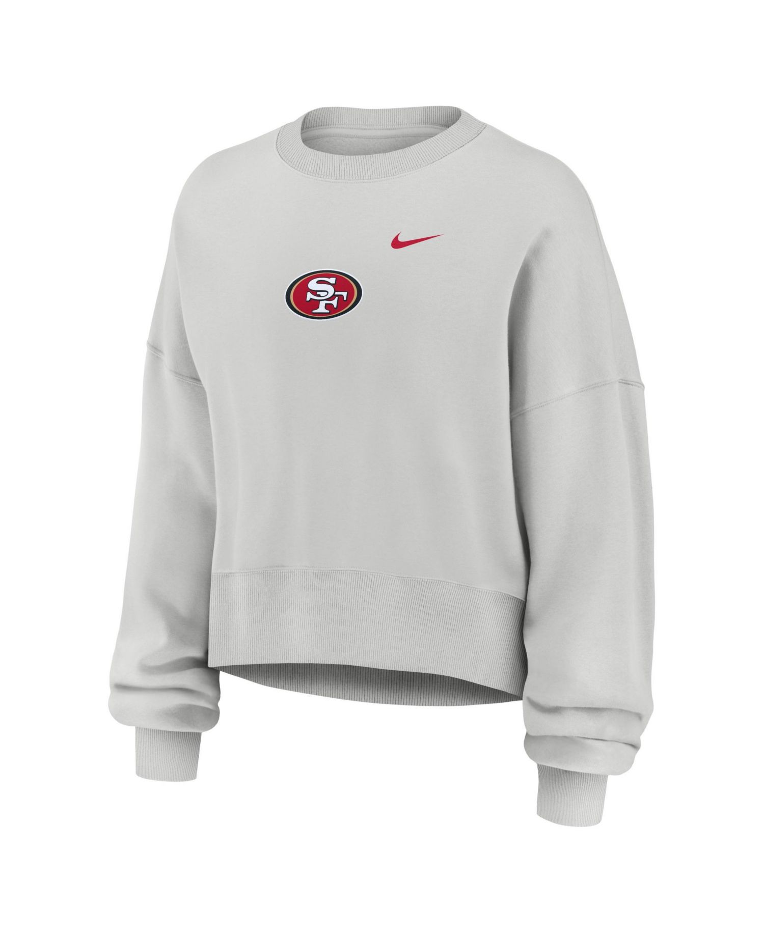 Women's Gray San Francisco 49ers Oversized Primetime Phoenix Fleece Sweatshirt