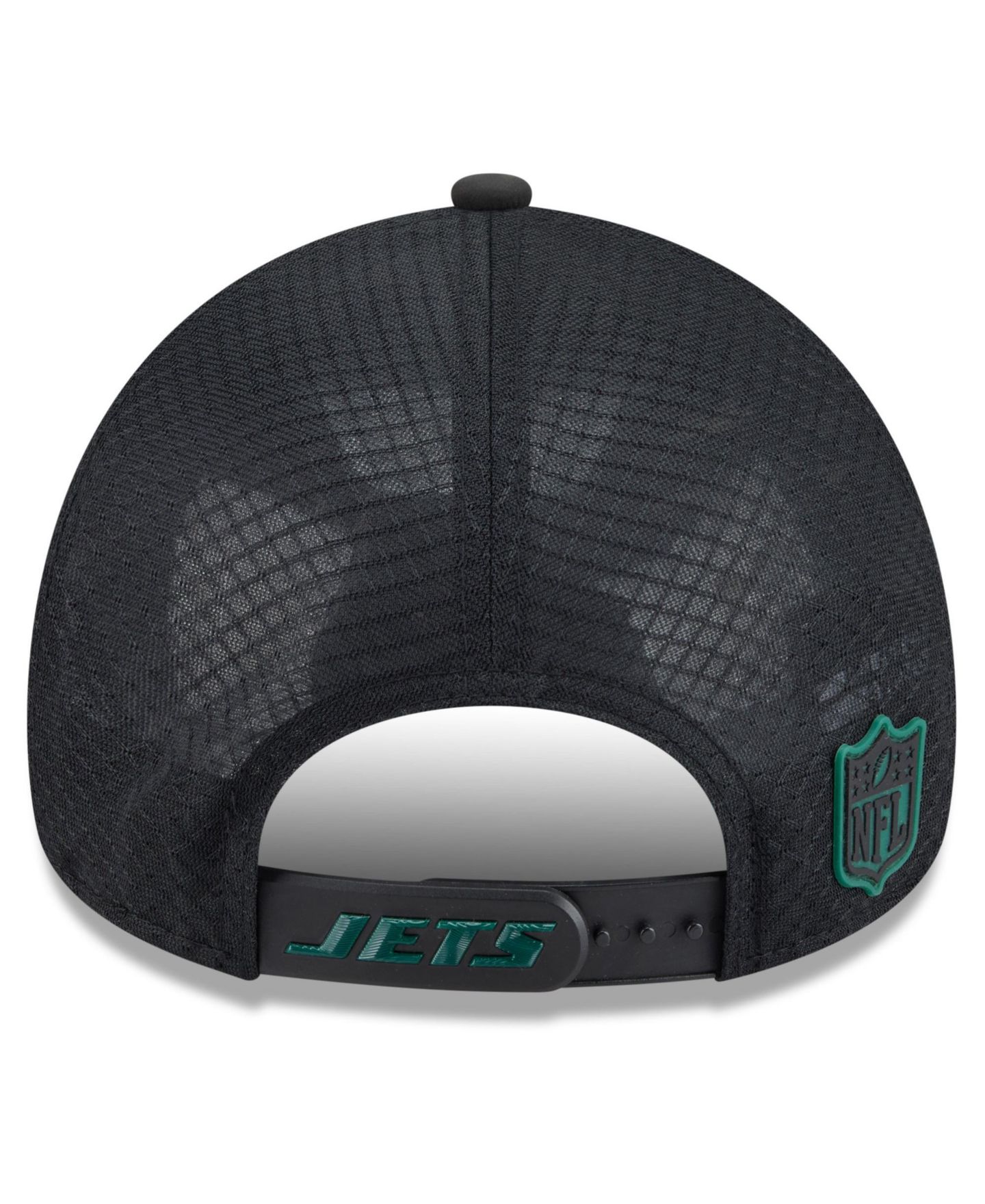 Мужская кепка New Era Black New York Jets 2026 Sideline Apex 9FORTY Adjustable Trucker Hat — фото 3