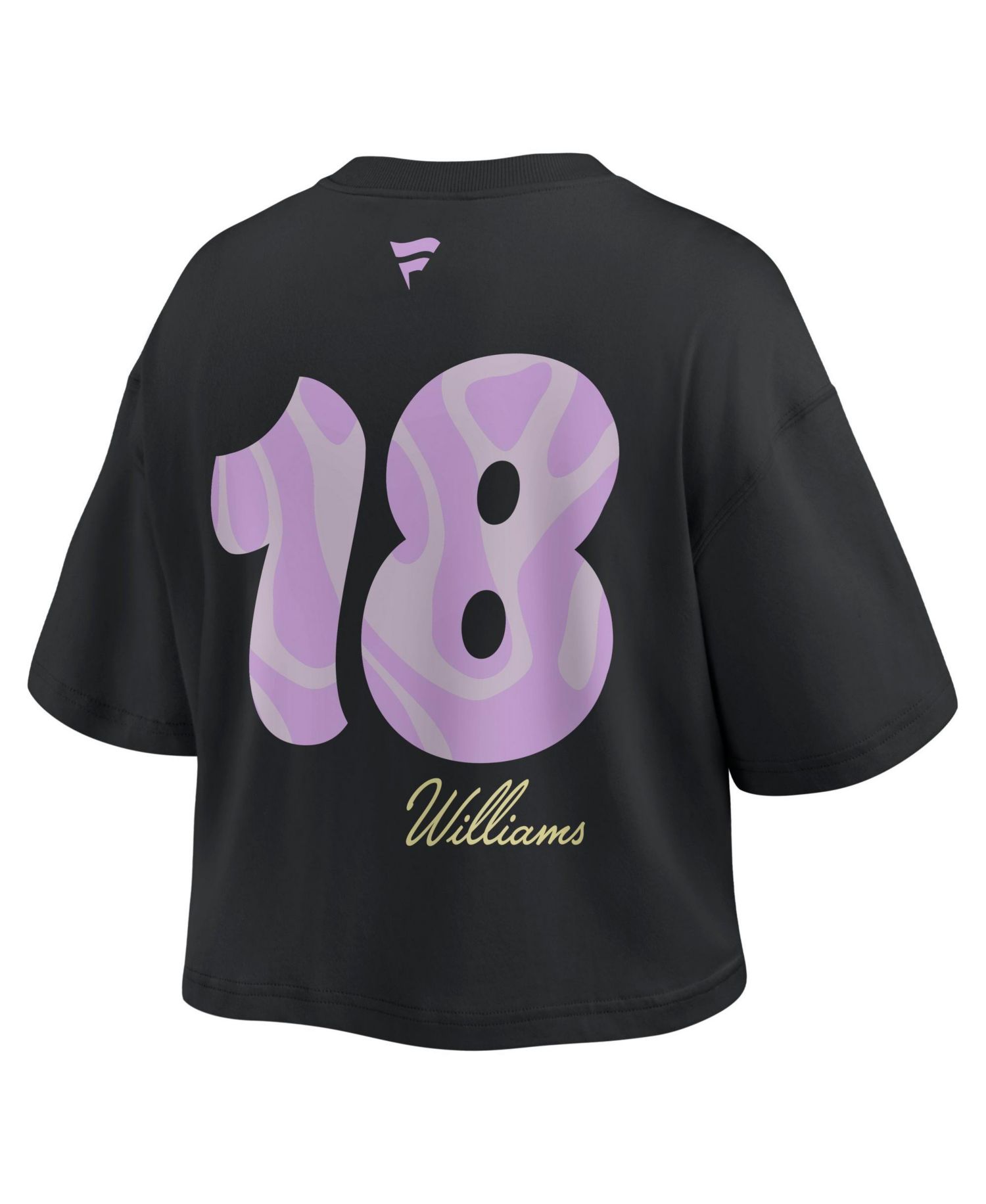 Women's Caleb Williams Black Chicago Bears Fashion Cropped T-Shirt