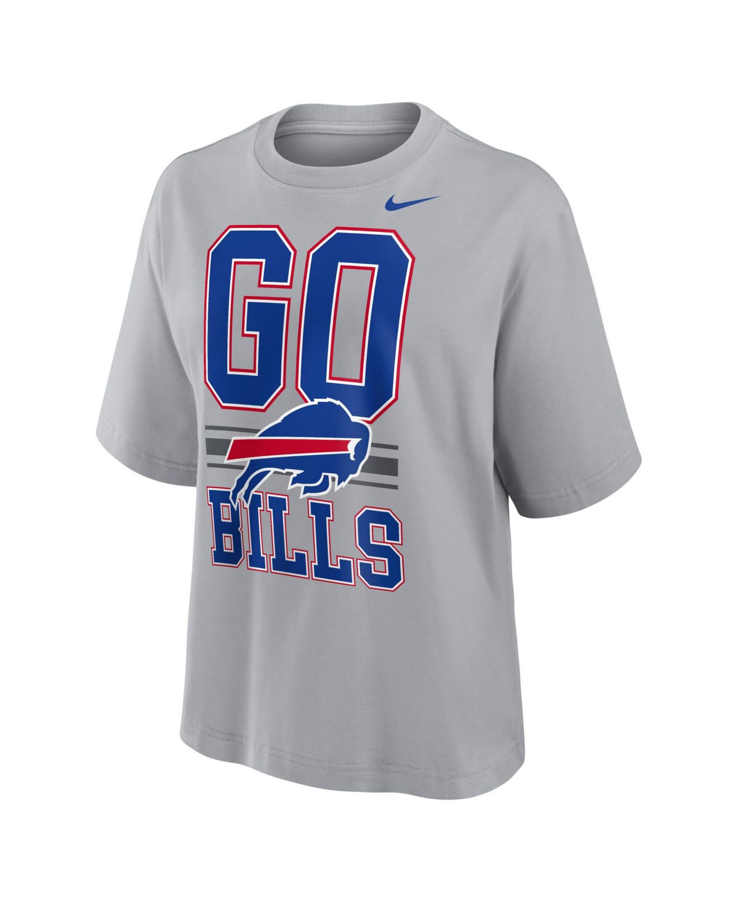 Women's Gray Buffalo Bills Alternate Boxy T-Shirt